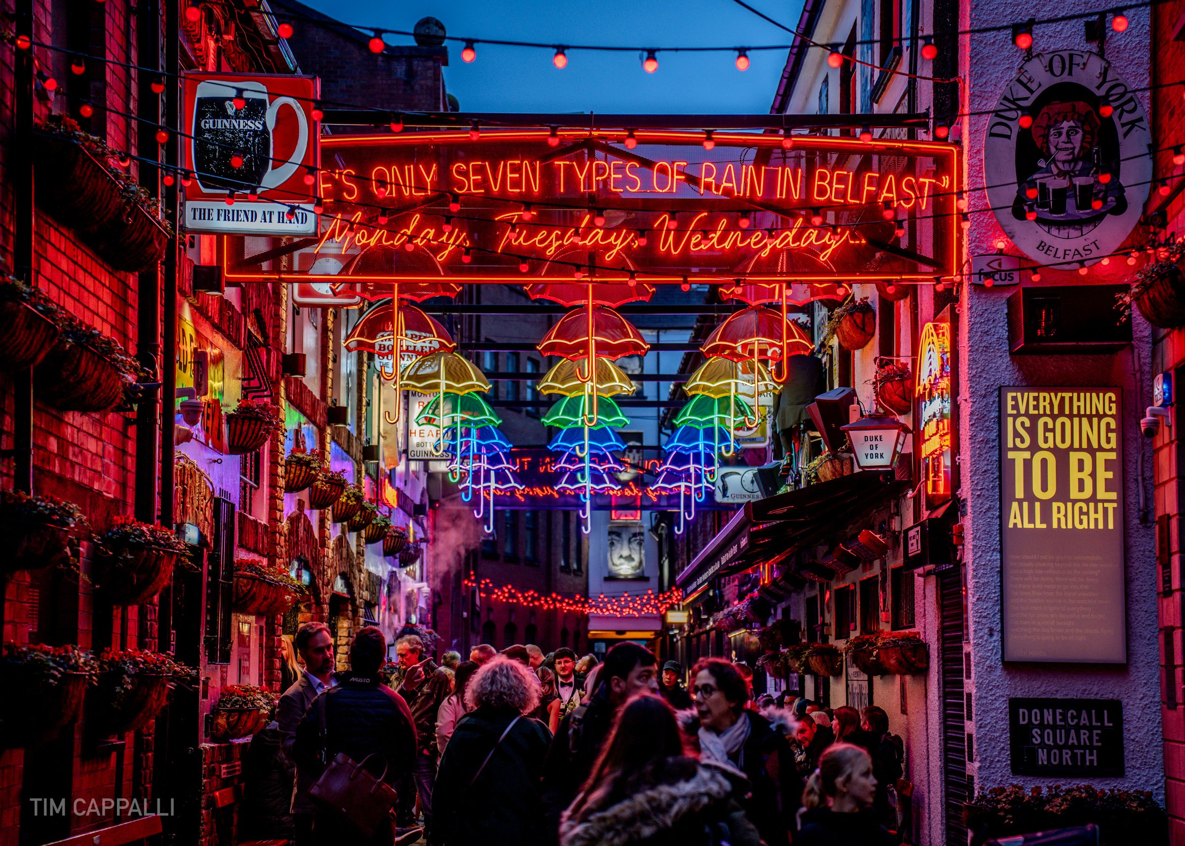 The Umbrella Street in the Cathedral Quarter, Belfast 🇬🇧